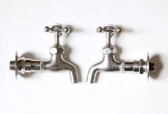 antique wall faucets | vtg bathroom laundry sink deco victorian kitchen old bath