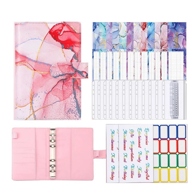 A6 con Cerniera Buste nel Contanti per Budgeting Organizer per Budget Binde Q8F3