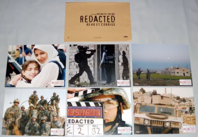 REDACTED  Brian De Palma US army Journalism Iraq War  6 FRENCH LOBBY CARDs