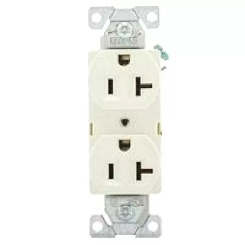 10 Pack 125V 20A Commercial Deco Duplex Receptacle Outlet Plug Almond COOPER NEW