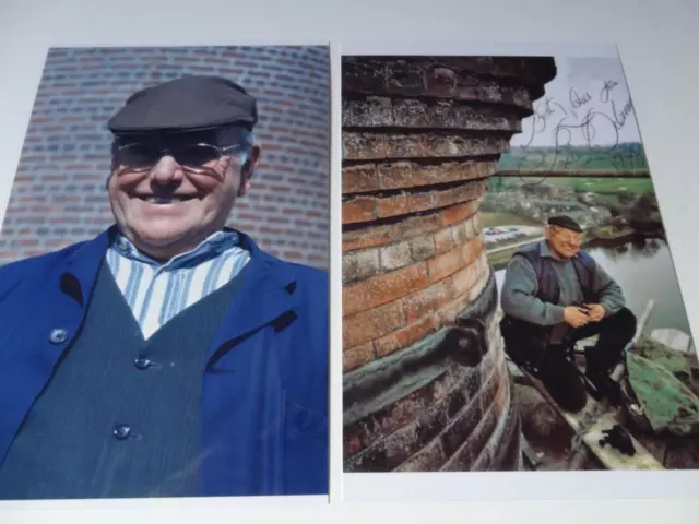 Fred Dibnah Signed Pre-Print Famous Steeplejack & Tv Personality 2 Photographs