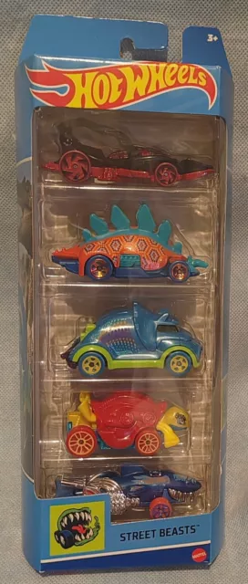 Hot Wheels 5 Car Pack  Street Beasts HLY77 New & Sealed