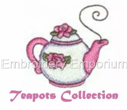 Teapots Collection - Machine Embroidery Designs On Usb