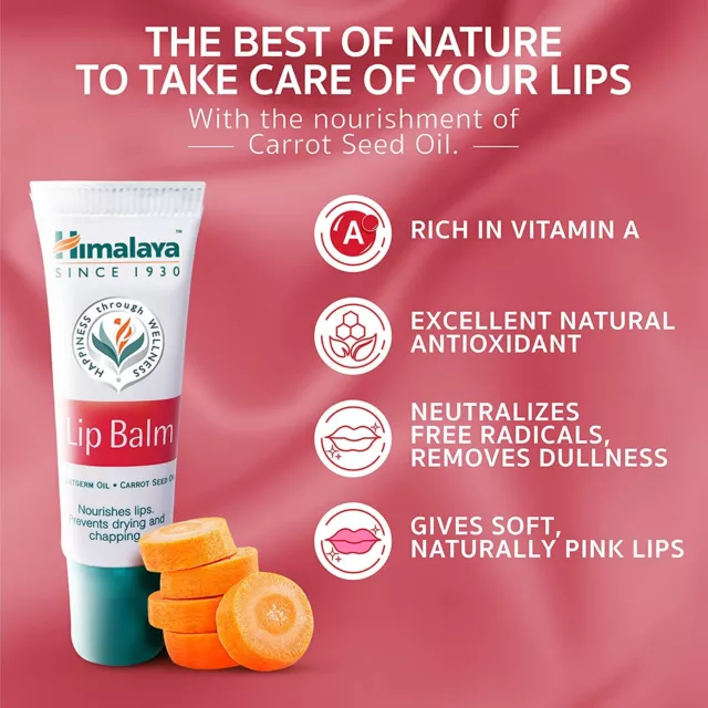 5 X Bálsamo labial Himalaya para labios secos y agrietados Tubo de 10 g -...