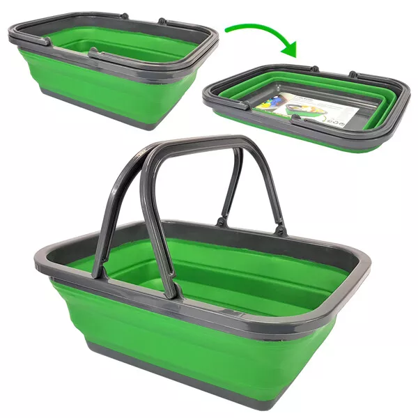Einkaufskorb Faltschüssel Spülschüssel Silikon Faltbare Waschbecken Camping 3