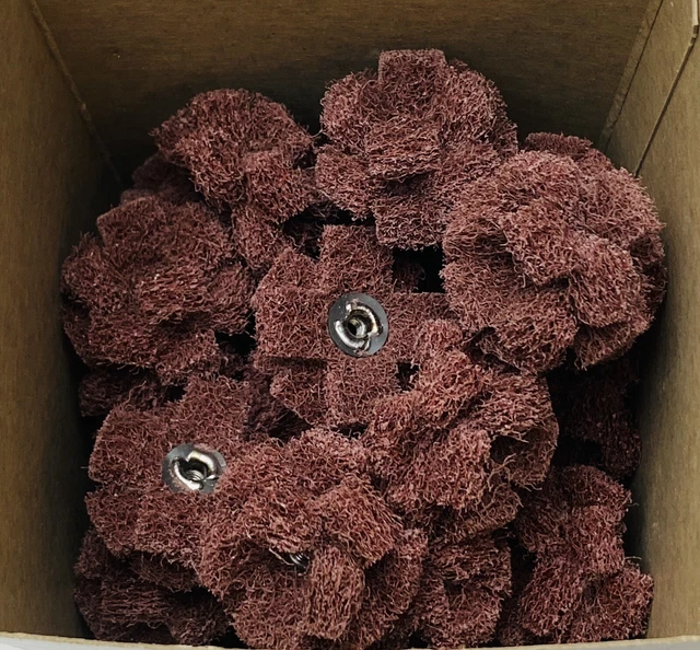 10 Pcs 3M SA Buff & Blend Cross Buff 1-1/2" 3-PLY MED Coarse 725001