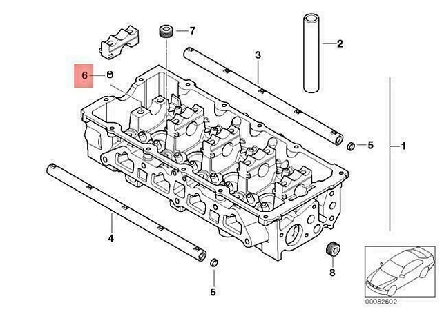 Oem Bmw R50 R52 R53 Cabrio Coupe Engine Block Dowel 07101486697 Genuine New