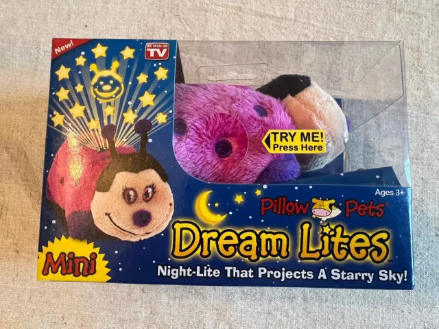 Pillow Pets Dream Lites Mini - Hot Pink Ladybug