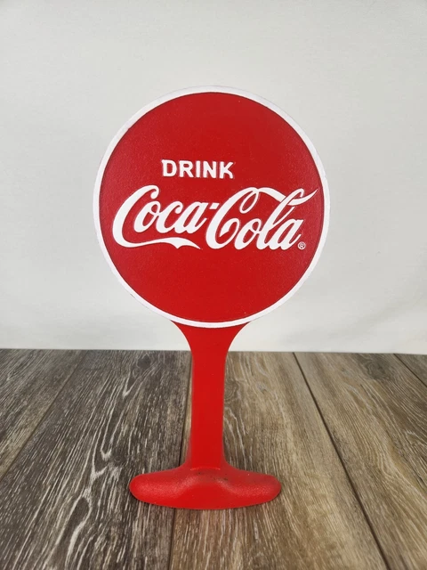 Vintage Coca Cola Cast Iron Door Stop - 9+ Inch Coke Soda Collectible With Patina Finish