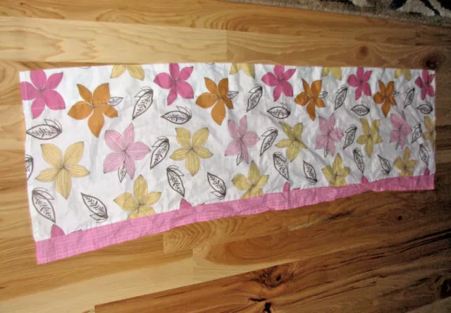 Cocalo In The Woods Baby Nursery Decor Valance Pink Orange Yellow Cream Flowers