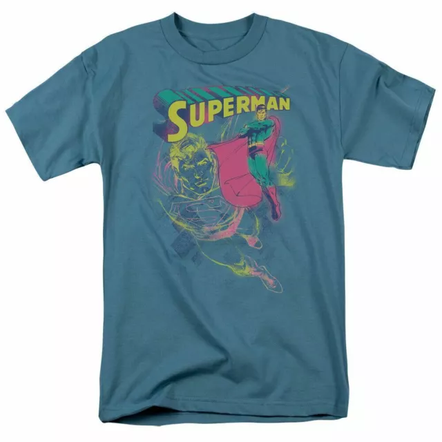 SUPERMAN SUPER SPRAY T Shirt Mens Licensed Classic DC Comics Tee Slate ...