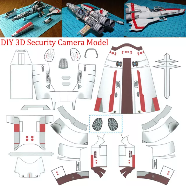 Paper Battlestar Galactica 2 MK II Ship Model Kit Spaceship DIY Toy Set Handmade