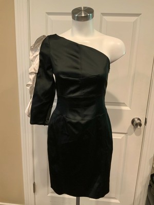 Karen Millen Black One Sleeve Dress, Size 6 (US) 10 (UK) 38 (EU)! NWT!