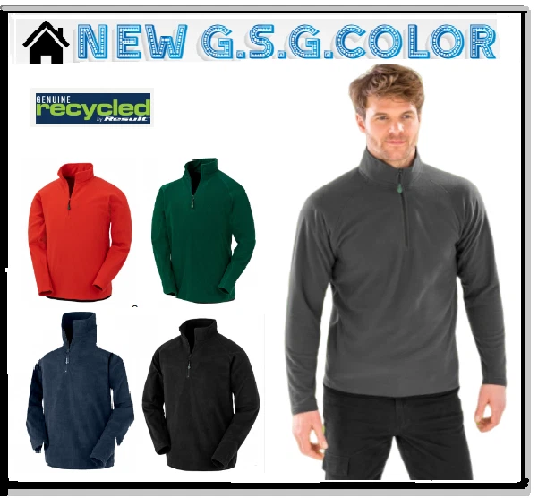 Felpa Uomo Micropile Be Board Con Zip | Taglie Forti 3XL-6XL | Bandiera Canadese Ricamata