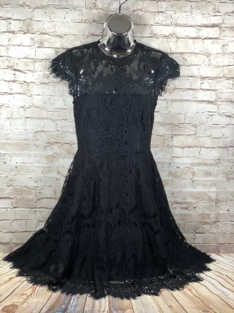 NWT BB Dakota Womens Jayce Black Lace Sheath Cocktail Dress Size 0  2