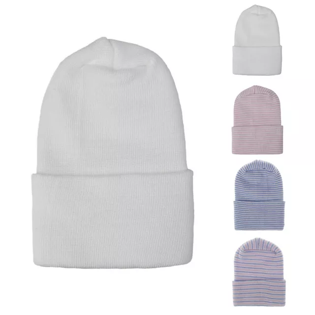 Beanie Hat Newborn Hospital Cap Baby Boy Girl Hat Infant Striped Fetal Hat