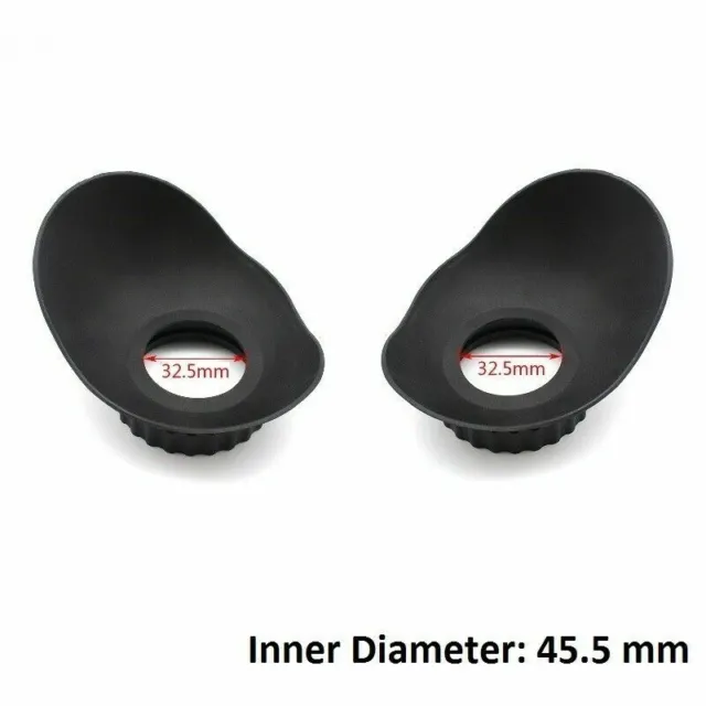 One Pair Eye Cups Microscope Telescope Rubber Eye Guards Inner Diameter 45.5 mm