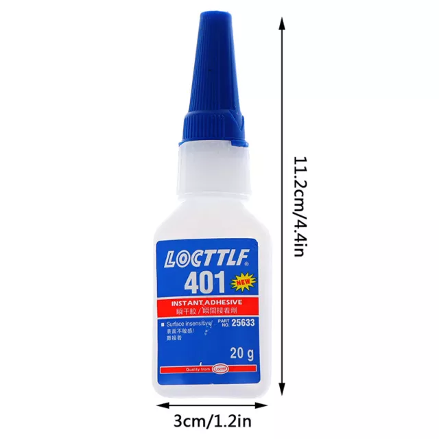 1PC 20g Loctite 401 Instant Adhesive Bottle Stronger Super Glue Multi-Purpose 3