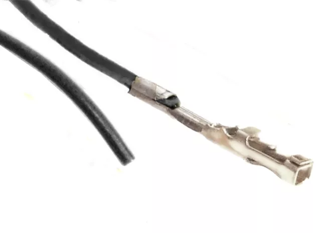 1-Pin Engarce Contacto Conector Jumper Cable Alambre Negro / 50cm