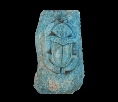 Escarabajo antiguo egipcio antiguo raro con cartucho real en la historia de...