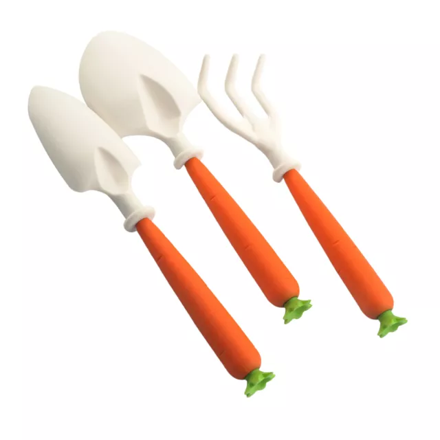 3pcs Kids Garden Tools Sets Kit Trowel Rake Shovel Gardening Beach Toy Cute