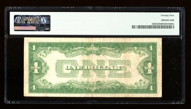 DBR 1928-C $1 Scarce Silver Funnyback HB Block Fr. 1603 PMG 25 Serial H43727881B 2