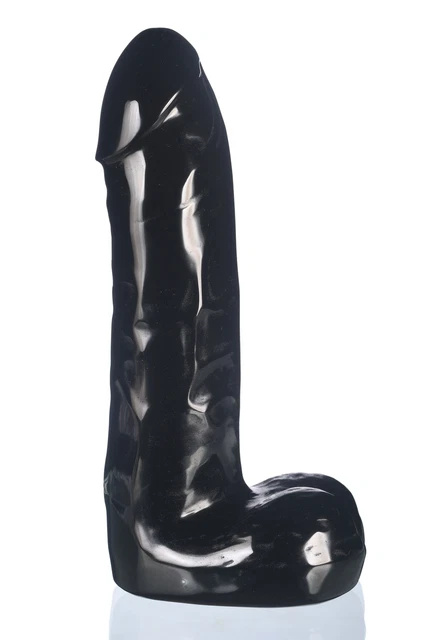 Artículos de colección talla de pene de obsidiana negra natural de 7,09" #34Q93 
