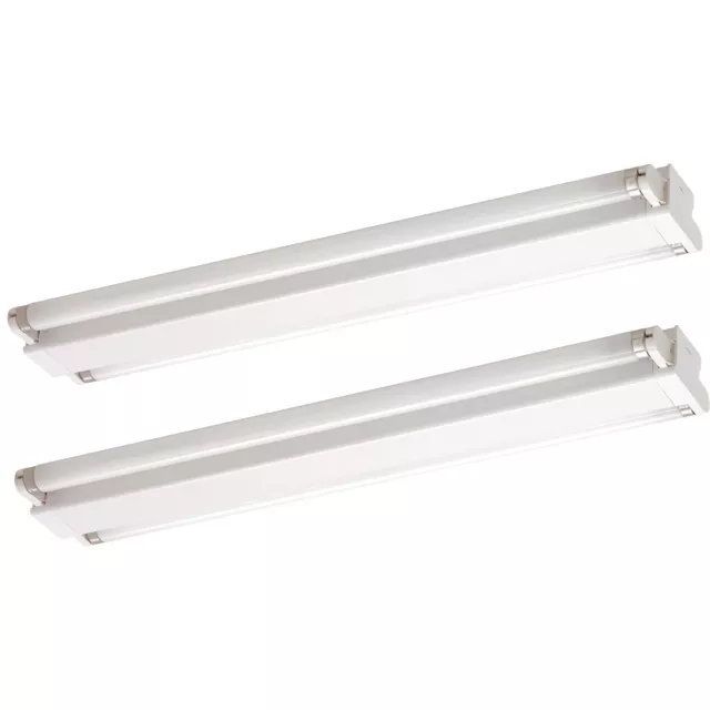 2 x Starlicht BASIC Deckenleuchte weiß 46cm 2x15W T8 Leuchtstoffröhre UVP 69€