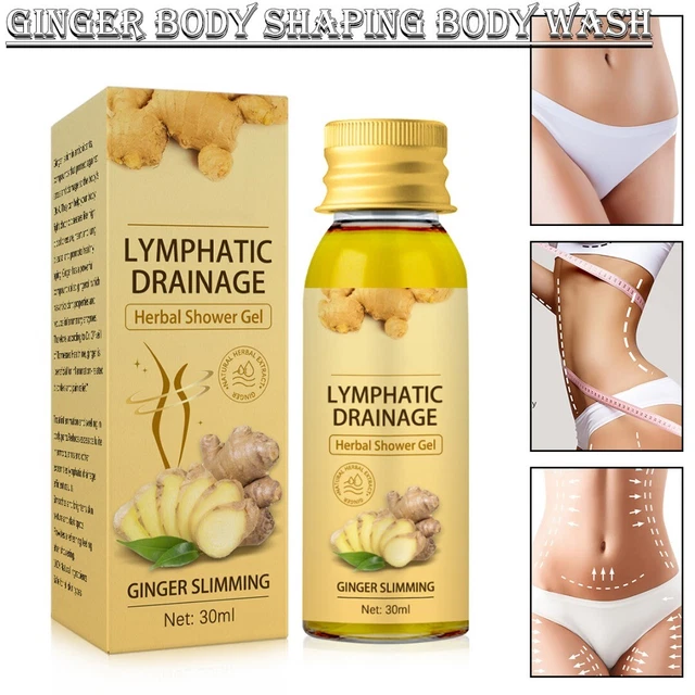 Lymphatic Drainage Herbal Ginger Shower Gel Body Wash Weight Loss Slimming +f 2