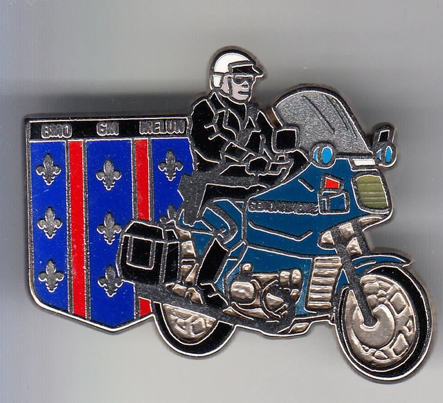 RARE PINS PIN'S .. GENDARMERIE NATIONALE MOTO BMW BMO BRIGADE MELUN IDF 77 ~EL