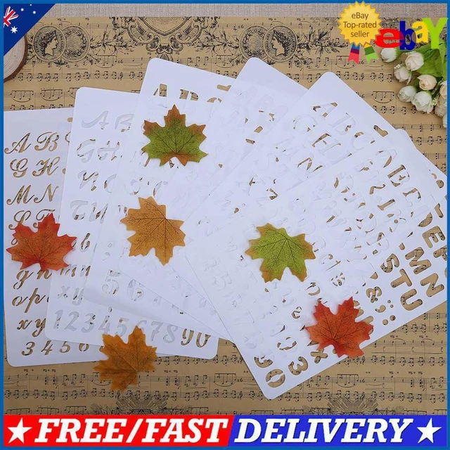LETTERING STENCIL LETTER Alphabet Stencils Painting Paper Craft Number