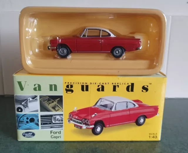 Vanguards 1:43 Ford Capri Monaco Rot & Hermine Weiss Va34004 Verpackt Neu In Verpackung Ltd Edit
