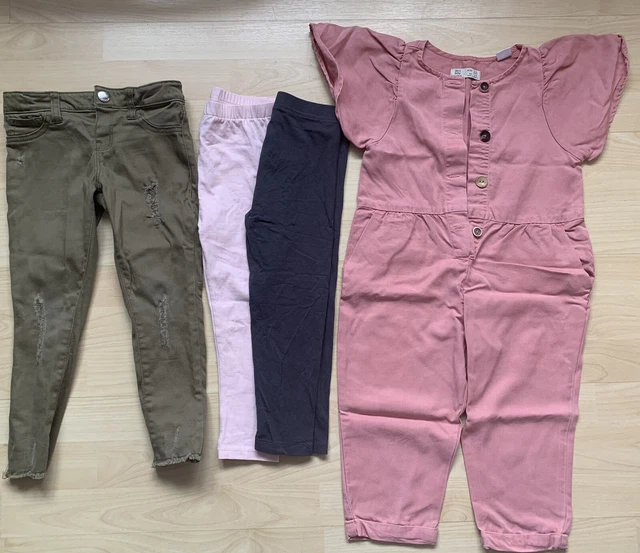 girls leggings bundle zara jumpsuit 3-4 years