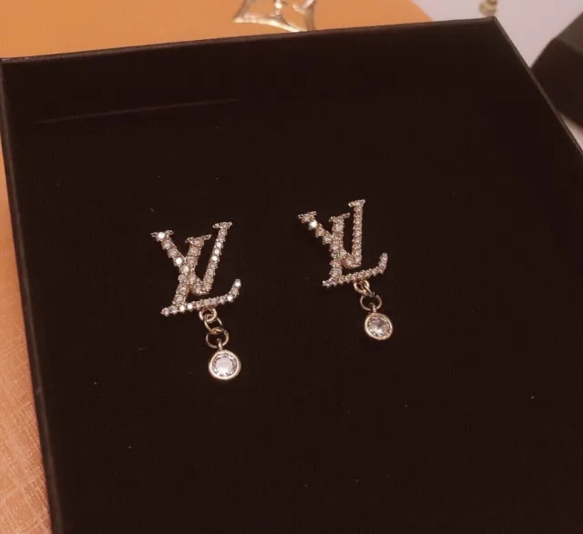 Women's Drop/Stud Earrings 2.00Ct Simulated Diamond 925 Yellow Sterling Silver