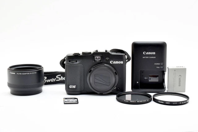 CANON POWERSHOT G16 12.1MP Digital Camera Black #C395