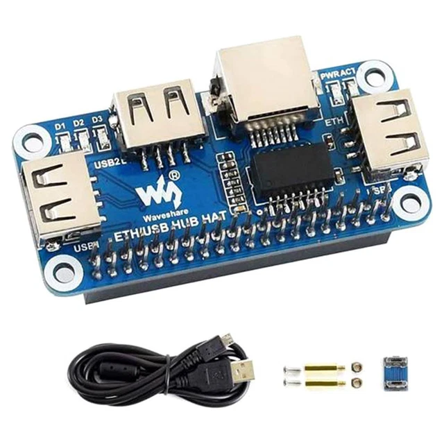 5V RJ45 ETHERNET USB HUB Module HAT Expansion Board Shield Kit for8724 ...