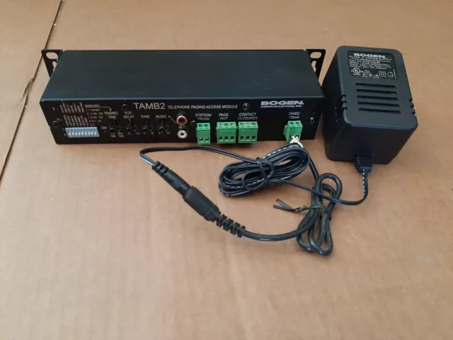 BOGEN Communications TAMB2 Telephone Paging Access Module with Power Adapter