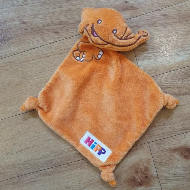 Hipp Orange Elephant Comforter Soother Blankie Blanket Dou Soft Toy Plush