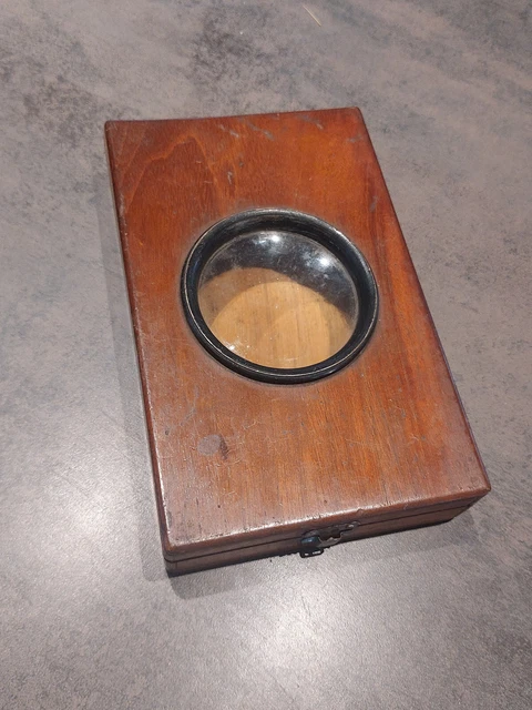Graphoscope Ou Loupe Ancienne En Bois XIXème Siècle Pour Photos Vintage - Décoration