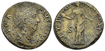 Ancient Roman Bronze As Coin - Rome  141 AD - Diva Faustina