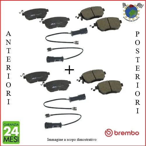 Kit Pastiglie freno Ant+Post con sensore usura Brembo per MERCEDES CLASSE #ku