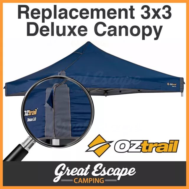 OZtrail Deluxe Gazebo Canopy 3.0 Blue - Oztrail Replacement Gazebo Roof