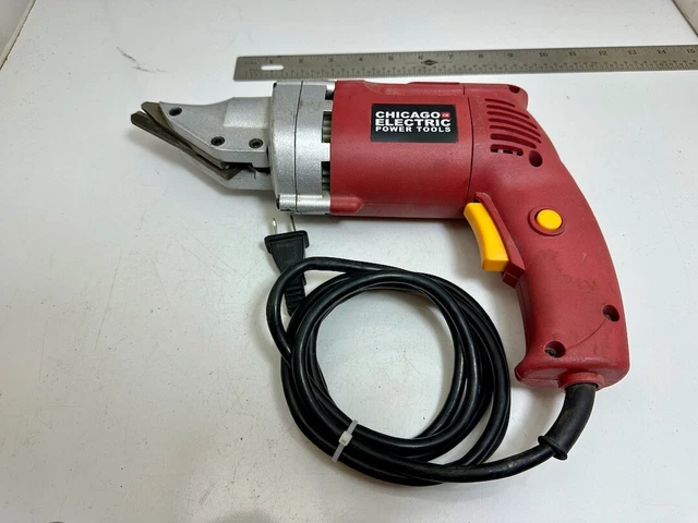 CHICAGO ELECTRIC SWIVEL HEAD SHEET METAL SHEAR 68199 Up To 14Ga.