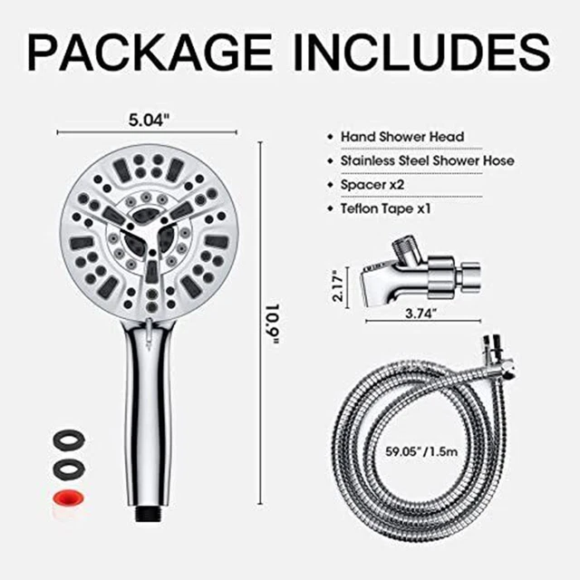 Cabezal de ducha de mano Dispositivos de herramienta de ducha 10 modos Adaptador de accesorios