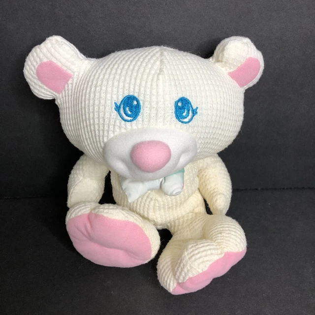 1994 Fisher Price Cozies Bear Waffle Thermal Weave Cream Plush Doll Stuffed 1226 2