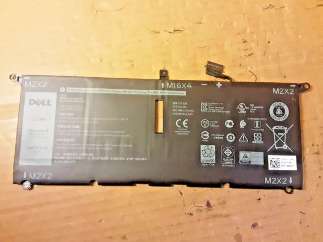 Dell XPS 13 9370 DXGH8 Laptop Battery 52Wh Works But Read