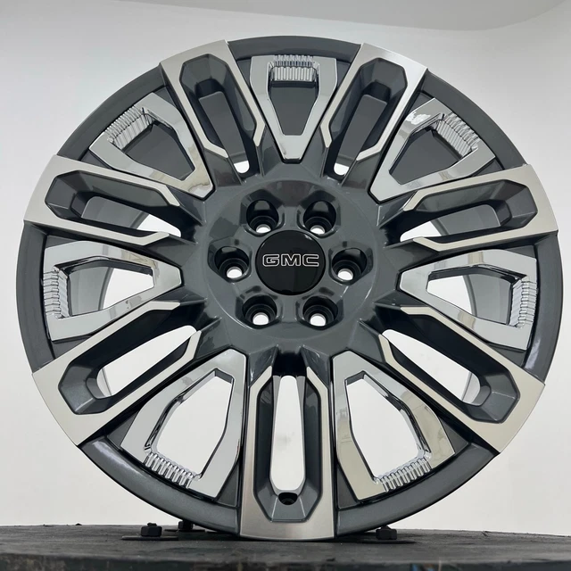 22& GMC YUKON Sierra Denali Wheels Rims 2023 2024 Chevy Silverado Tahoe