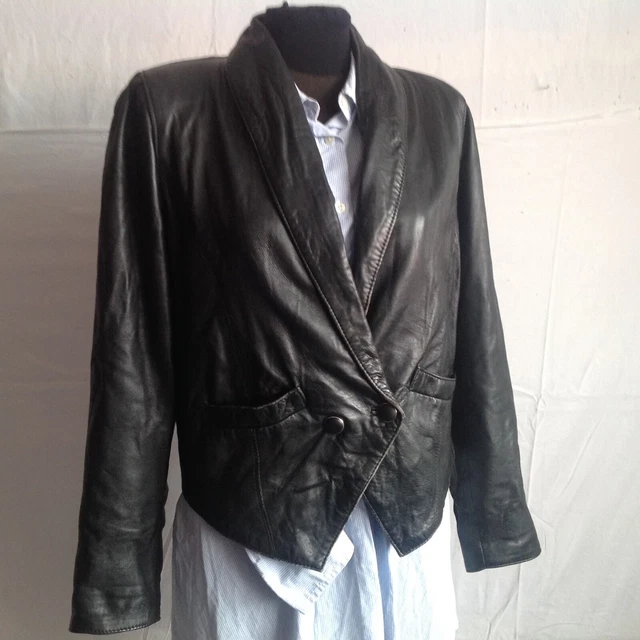 VESTE FEMME _CUIR _ Vintage_ T.s ( Vf04//04/01-20B ) EUR 70,00 - PicClick FR