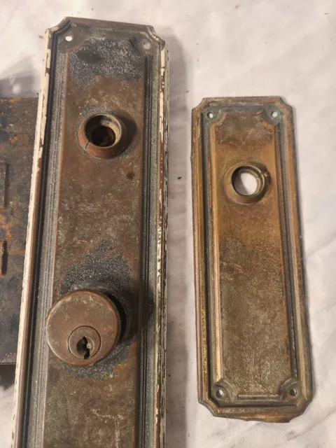 Antique Sargent Brass Door Mortise Dead Bolt Lock Hardware With Cylinder 3