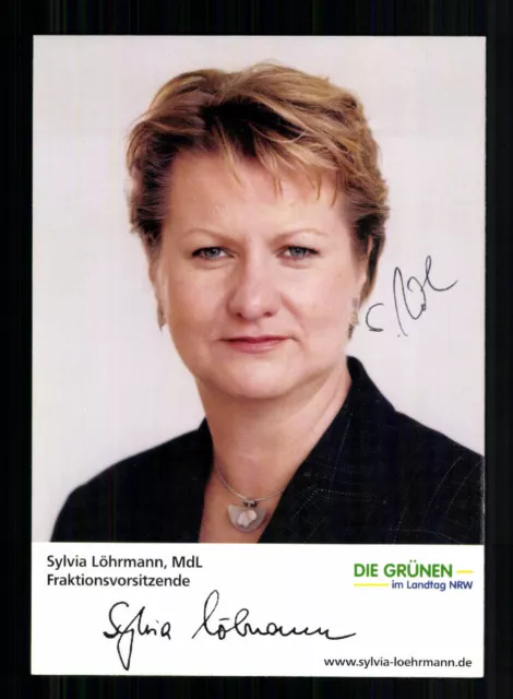 Sylvia Löhrmann autograph card original signed + 11200